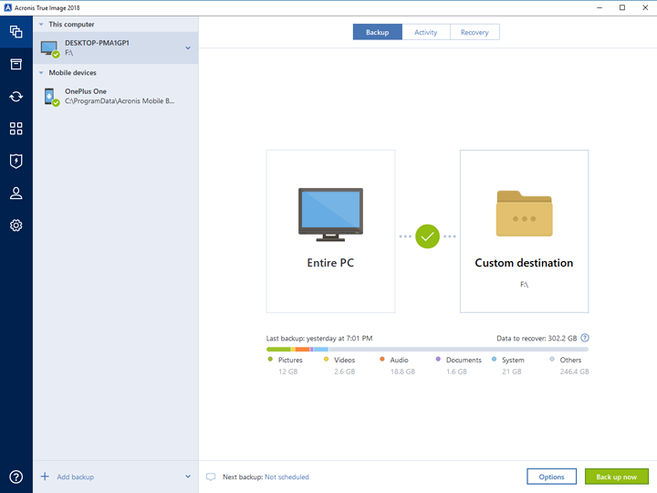 acronis true image 2018 hangs during backup