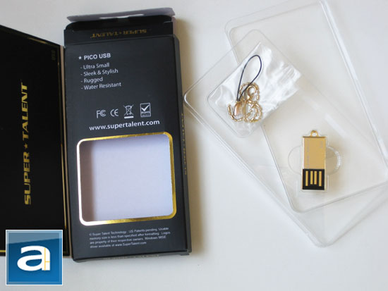Super Talent Pico-C Gold 8GB USB Flash Drive