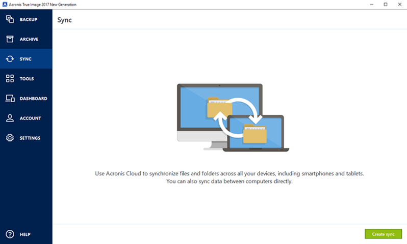 acronis true image 2017 synchronization