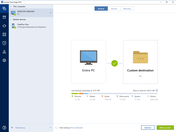 cleanup acronis true image 2018