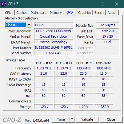 Crucial Ballistix Gaming Memory DDR4-3600 32GB review