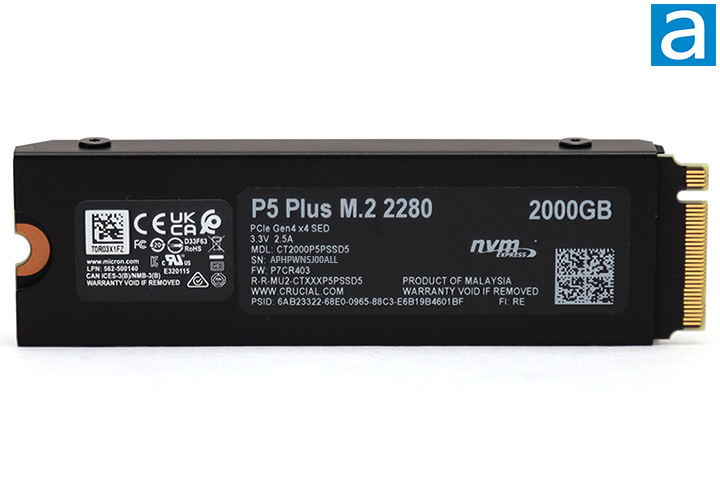 Crucial P5 Plus 1TB Gen4 NVMe M.2 SSD with Heatsink