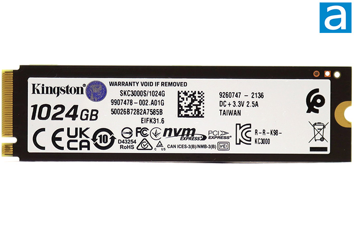 SSD Kingston KC3000 512GB, M.2 2280 PCIe, NVMe