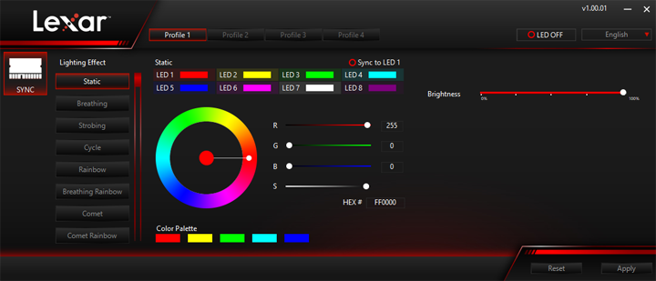 Mémoire RAM Lexar Mémoire RAM Hades RGB LD4BU016G-R3600ADLH 32Go (2x16Go)  DDR4 3600MHz Noir