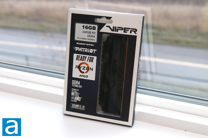 Patriot Viper Blackout 16GB 2x8GB DDR4 3600Mhz RAM Memory Silver