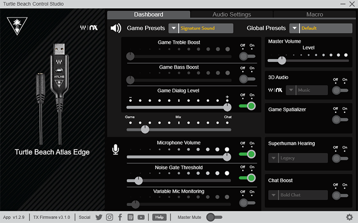 Turtle beach shop control studio